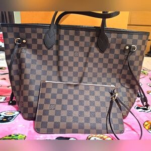 Louis Vuitton Neverfull MM Ebene Rose Ballerine